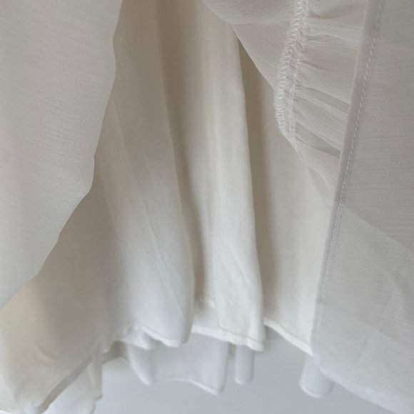 NWT Abercrombie & Fitch - Lace Trim Ivory Mini Dress - Size: Medium - Picture 9 of 16